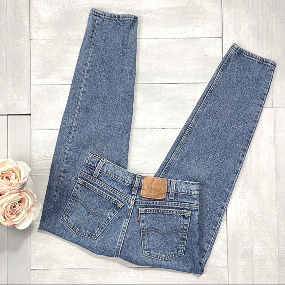 Vintage Levi’s 550 High Rise Tapered Jeans Made in USA Stonewashed Acid Wash - Picture 3 of 17